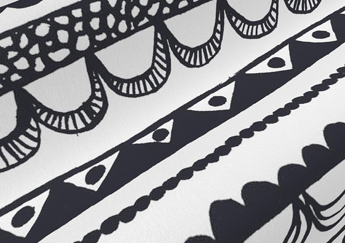 Bohemian, Black - Motorised Roman Blind - Image 4